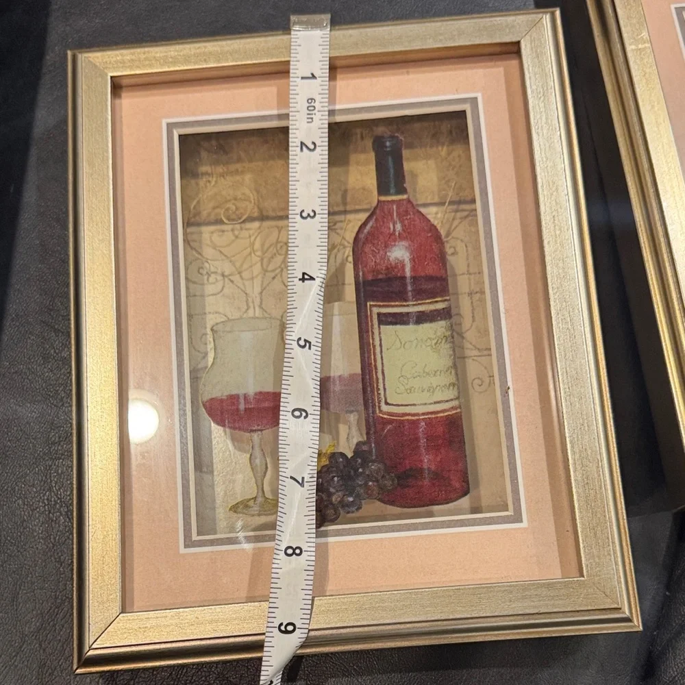 Framed Wine Art Prints with Gold Frames